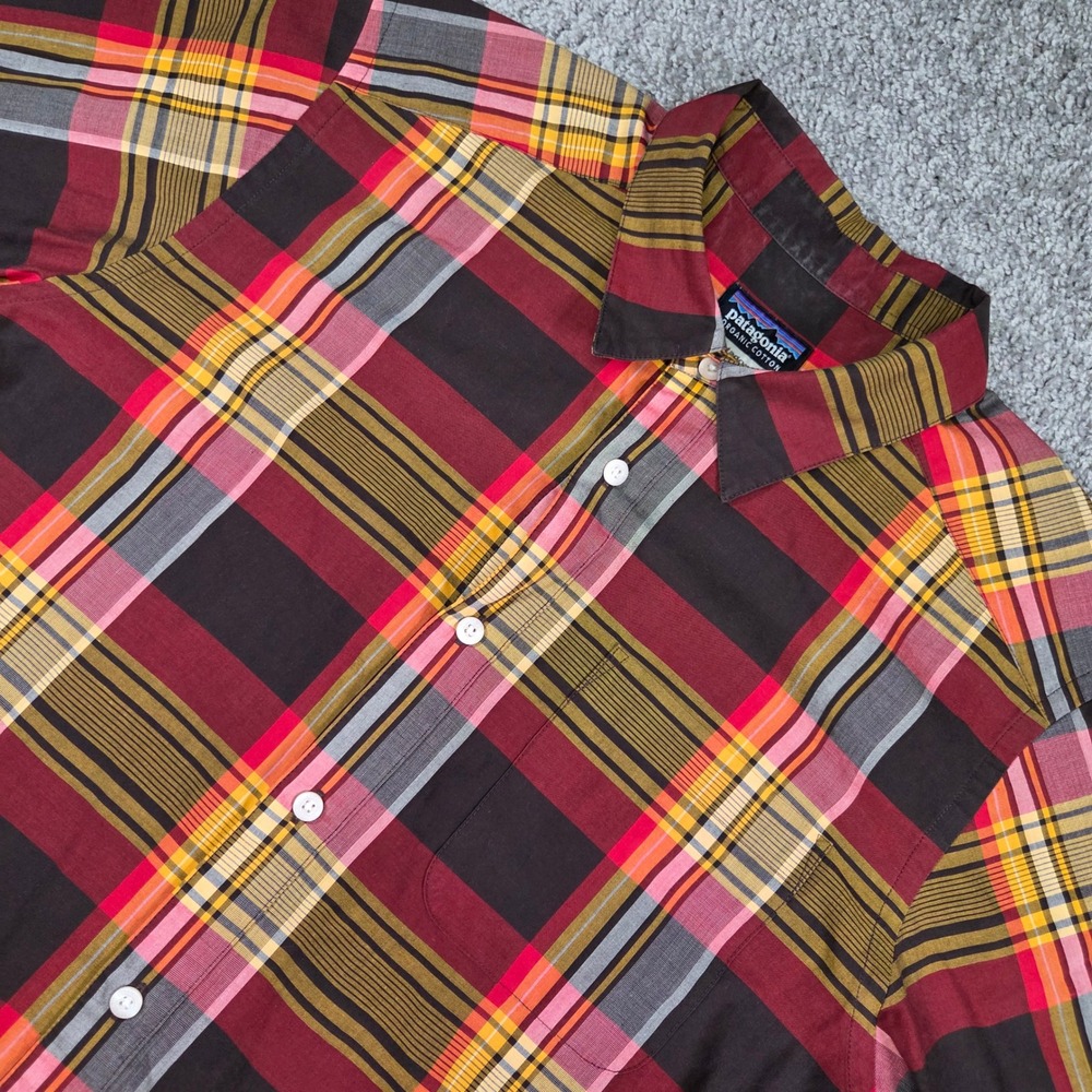Patagonia Go To Shirt Mens Medium Organic‎ Cotton Plaid Gorpcore Outdoor Classic